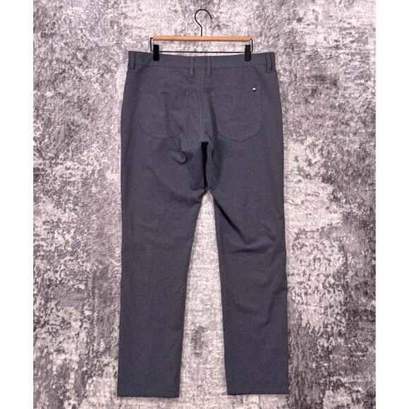 Travis Mathew Pants 36 x 32 Mens Gray Slim Straight 5 Pocket Golf Performance - Picture 2 of 6